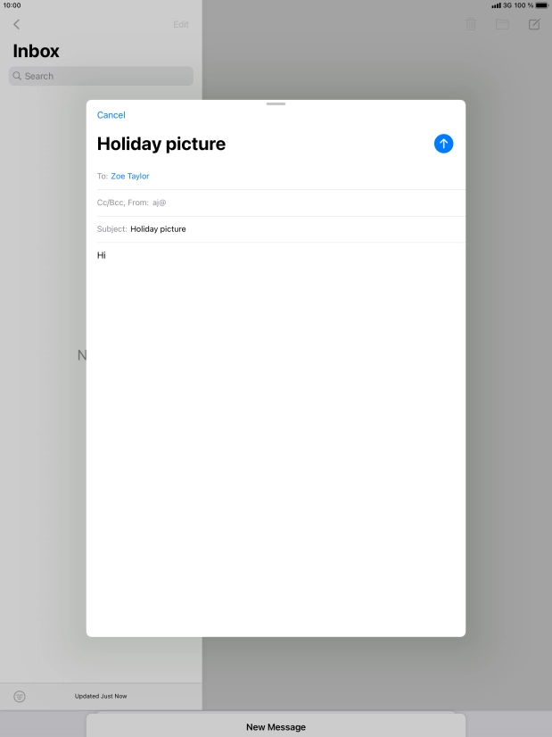 Press and hold the text input field until a pop-up menu is displayed.