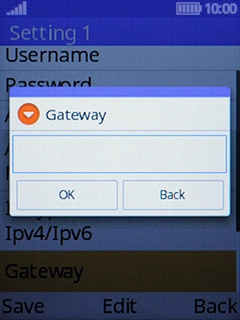 Key in 10.202.002.060 and press the Left selection key.
