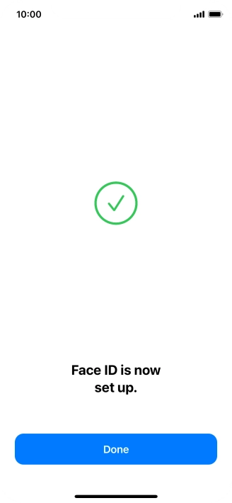 Press Done. If you haven't previously selected a phone lock code, key in a code of your own choice twice.