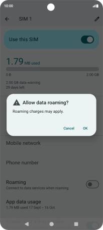 If you turn on the function, press OK.