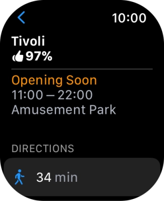 Press the required destination.
