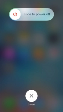 Press and drag the power off icon right.