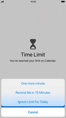 Press the required setting.