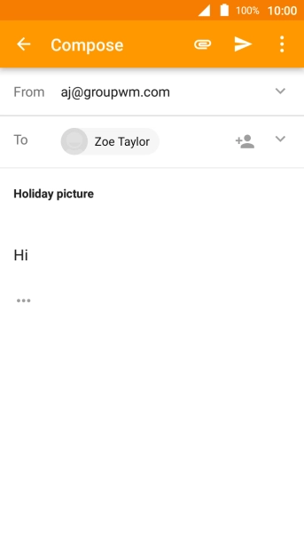 Press the attachment icon.