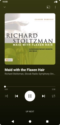 Press arrow right to go to the next audio file.