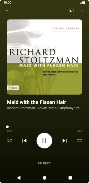 Press arrow right to go to the next audio file.