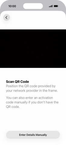 Place the QR code you've received inside the phone camera frame to scan the code.