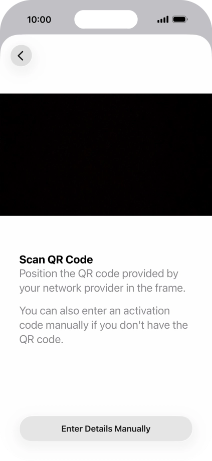 Place the QR code you've received inside the phone camera frame to scan the code.