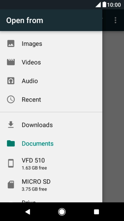 Press Images and go to the required folder.