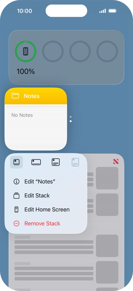Press Edit Stack. Press Edit Stack.