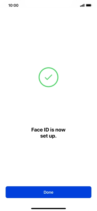 Press Done. If you haven't previously selected a phone lock code, key in a code of your own choice twice.