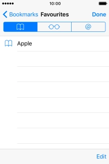 Press the required bookmark.