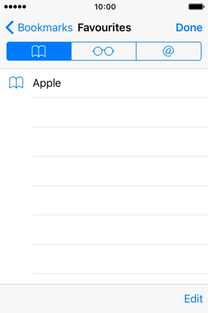 Press the required bookmark.