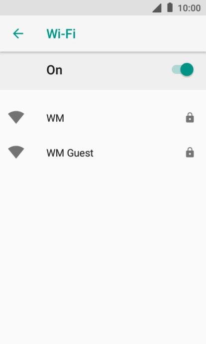 Press the required Wi-Fi network.
