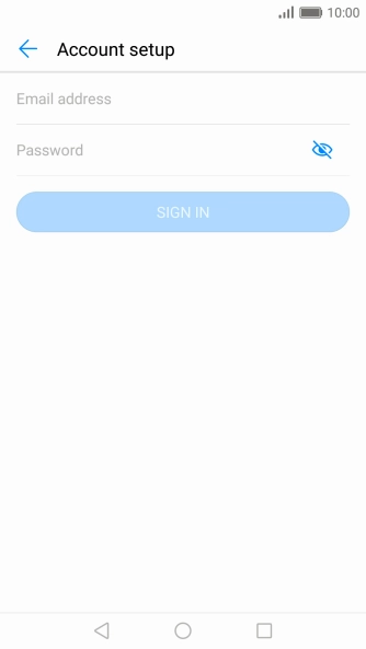 Press Email address and key in your email address.