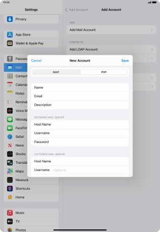 Press Username and key in the username for your email account. Please note that if you're using Vodafone's outgoing server, leave the username field empty. Press Username and key in the username for your email account. Please note that if you're using Vodafone's outgoing server, leave the username field empty.