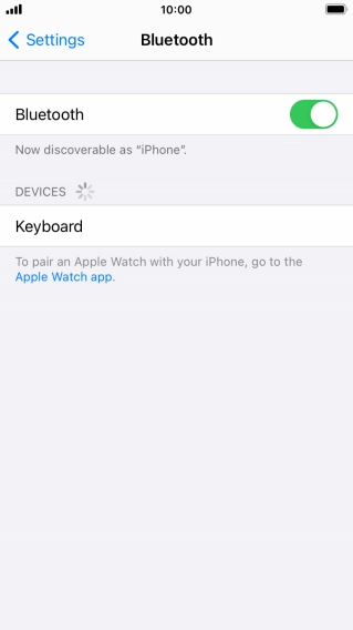 Press the required Bluetooth device and follow the instructions on the screen to pair the device with your phone.