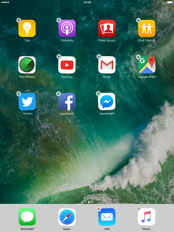 Press the delete icon.