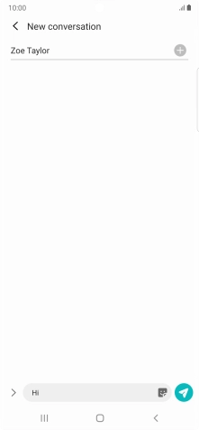 Press the send icon when you've finished your text message.