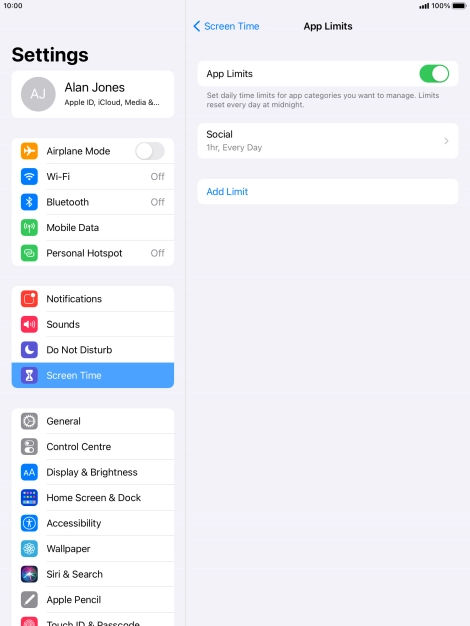 Press the required category.