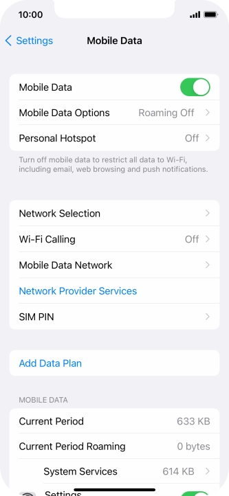 Press Add Data Plan.