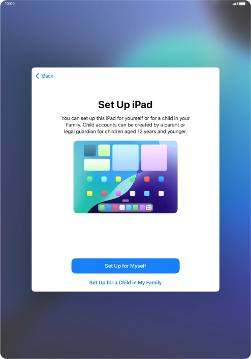 Press Set Up for Myself.