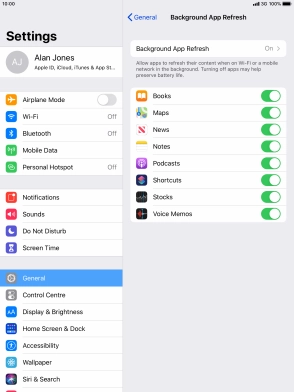 Press Background App Refresh.