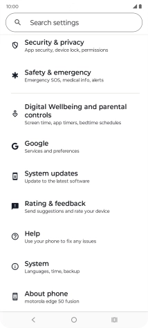 Press System updates.