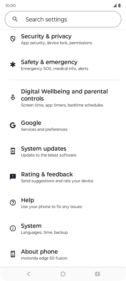 Press System updates.