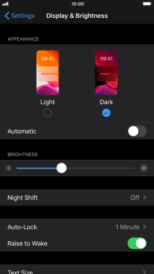 Press the indicator next to 