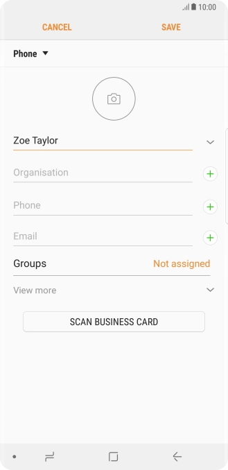 Press the field below 