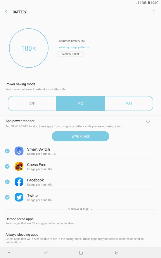 Press the Home key to return to the home screen.