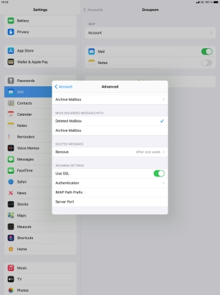 Press the indicator next to 