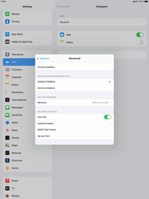 Press the indicator next to 