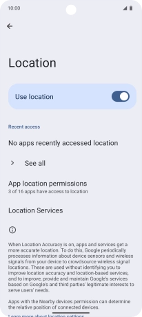 Press App location permissions. Press App location permissions.