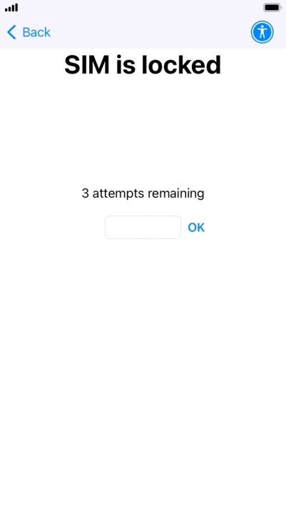 If your SIM is locked, key in your PIN and press OK.