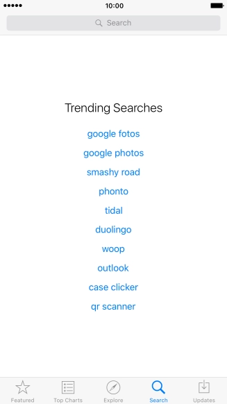 Press Search and key in the name or subject of the required app.