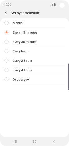 Press the required setting. Press the required setting.