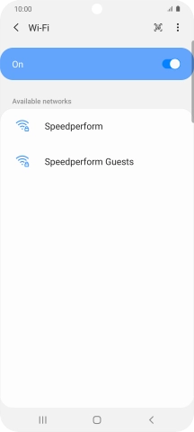 Press the menu icon.