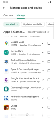 Press the required app.