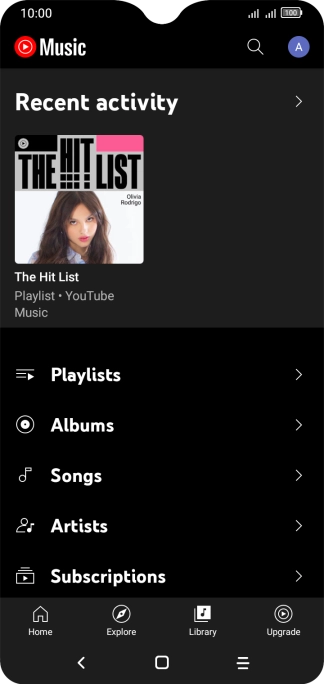 Press the required category and go to the required audio file.