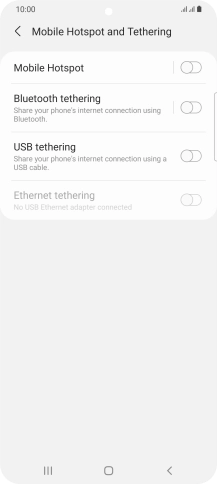 Press Mobile Hotspot.