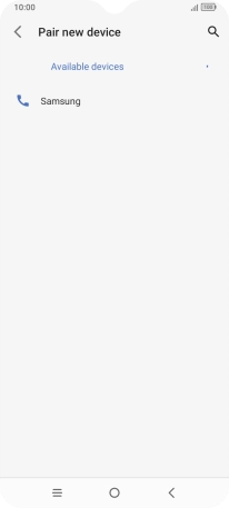 Press the required Bluetooth device and follow the instructions on the screen to pair the device with your phone. Press the required Bluetooth device and follow the instructions on the screen to pair the device with your phone.