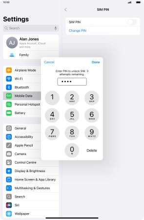 Key in your PIN and press Done.