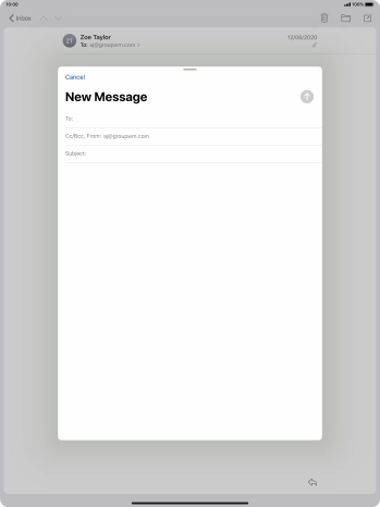 Press To: and key in the first letters of the recipient's name.