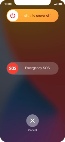 Press and drag the power off icon right.