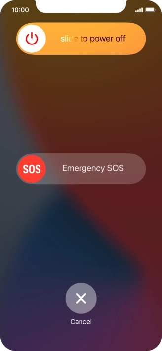 Press and drag the power off icon right.