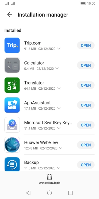 Press the Home key to return to the home screen.