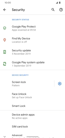 Press Screen lock and key in the current phone lock code.