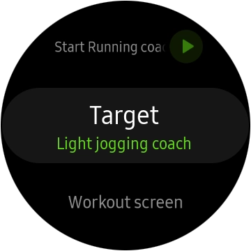 Press Target and follow the instructions on the screen to set the required goal. Press Target and follow the instructions on the screen to set the required goal.